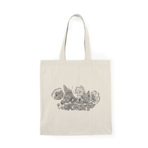 Natural Canvas Tote Bag for Eco-Friendly Living, Flower Design Reusable Shopping Bag, Gift for Gardeners, Earth Day Tote, Stylish [...]