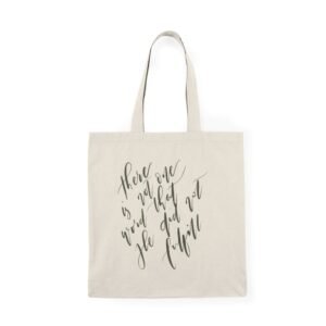 Natural Tote Bag - Eco-Friendly, Motivational Handwritten Quote, Perfect for Shopping, Gift for Friends, Cute Carry-all
