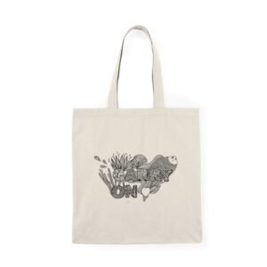 Eco-Friendly Natural Tote Bag, Plant Lovers Gift, Motivational Bag for Gardening, Earth Day, Reusable Grocery Tote, Family Outing